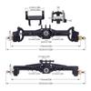 +10mm Diamond CNC Portal Axles with Lay Down Servo Mount & Links for 1/18 RC Crawler TRX4M Axle Upgrade Parts (Silver-1Set) view 2