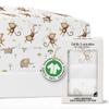 100% Organic Cotton Mini Crib Sheets (3-Pack) - GOTS Certified - Breathable Pack n Play Sheets Fitted - Double-Elastic for Secure Fit, Extra Protection for Your Baby - Gender-Neutral Prints (27"x39") view 1