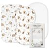 100% Organic Cotton Baby Bassinet Sheets 3-Pack - Fits Angelbliss, Maxi-COSI Iora/Swift, Papablic Baby Bassinet, YADAQE, Pamobabe, BIERUM & Fodoss - Breathable Rectangle Mattress (33"x20") view 1