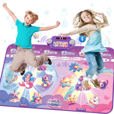maysida Kids Bluetooth Dance Mat Toy, Dancing Music Mat with 1 & 2 Player Mode, Large Size (59 * 38 in), Birthday for 3 4 5 6 7 8 Year Old Girls Toddlers