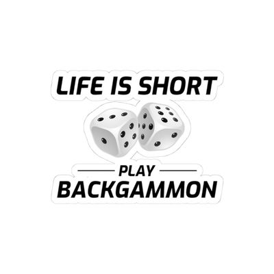 Backgammon Life Sticker - 'Roll The Dice' Vinyl Decal for Board Game Lovers