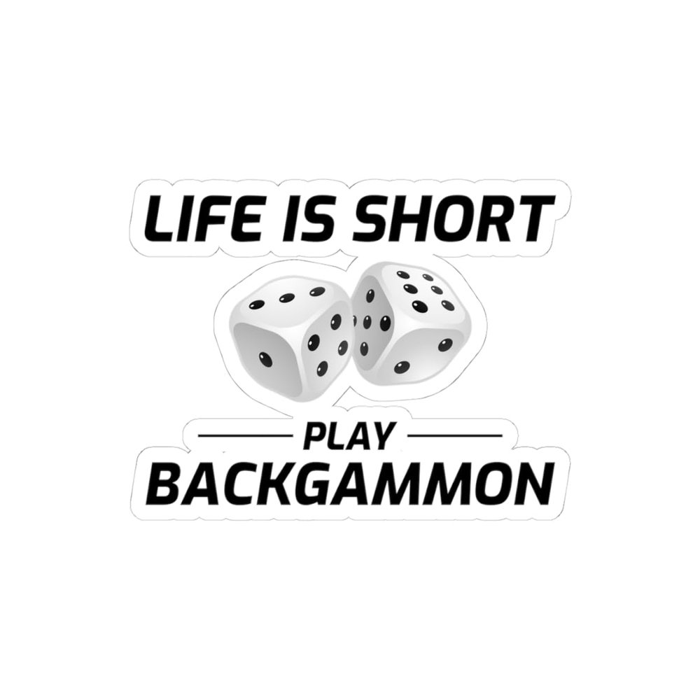 Backgammon Life Sticker - 'Roll The Dice' Vinyl Decal for Board Game Lovers