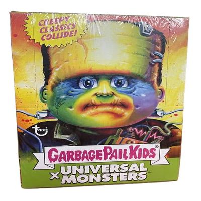 2019 Topps Garbage Pail Kids x Universal Monsters Stickers & Trading Cards Green Hobby Box - SDCC Super7 Exclusive - 24 Packs, 6 Cards Per Pack