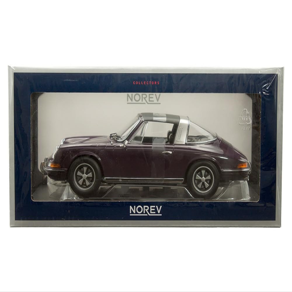 1/18 Norev 1971 911 T Targa Violet with Black TopDiecast Model Car - 187644