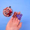 4th of July Hair Accessories Set, Patriotic Glitter Bow Clips and Mini Hat Barrettes, Red White Blue USA Party Wear, Independence Day Parade Outfit, 6 Pieces Total, 2 Hats + 4 Bows view 4