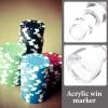 Yardwe Poker Chip Win Marker Acrylic Wheel Marker for Indoor Outdoor Gaming Multi Use Design for Easy Tracking Transparent Stylish Accessory for Adults view 4