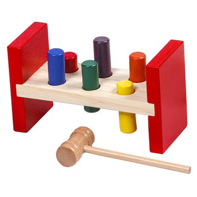 Yardwe 1 Set Wooden Pounding for Interactive Hammer for Early Education and Hand Skill Development Fun Percussion Plaything