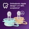 Philips Avent Ultra Soft Pacifiers - Orthodontic Design, for Babies 0-6 Months, Flexible Shield, Silicone Symmetrical Nipple, BPA-Free, 2 Sterilizing Cases, 4 Pack, SCF091/48 view 3