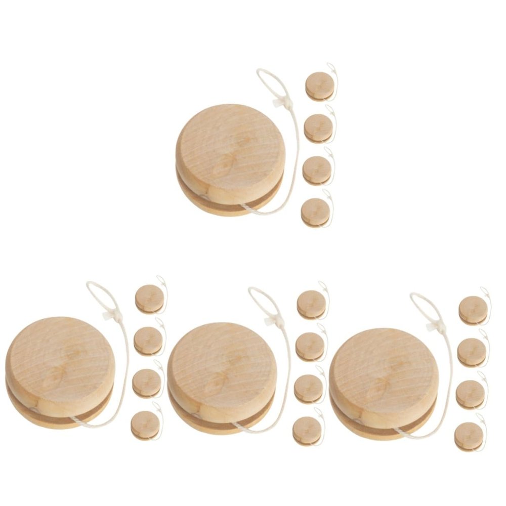Yardwe 10pcs Wooden Yo-yo Toy for Boys and Girls Park Toy Yoyo Balls Boys and Girls Unisex Outdoor Plaything