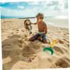 GALPADA 5Pcs Sand Dredging Lightweight Plastic Shovels for Beach Play Summer Outdoor Fun for Easy to Pack for Travel view 2