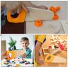 IMIKEYA 4pcs Wooden Tool Set for Kids Realistic Simulation Hammer Saw and Screwdriver Educational Construction Toy for Role Play and Maintenance Activities view 3