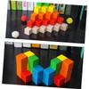 DECORNIJIA 50pcs Square Mosaic Blocks Wooden Craft Blocks DIY Tiles for Boys and Girls Creative Building Materials view 2