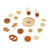 Bffcnl Wooden Cookie Play Food Set Baking Hand Eye Coordination Accessories for Pretend view 1