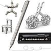 Color Fidget Pen Toy, Sensory Tool EDC Fidgeting Game for Adults, Cool Gadget Best for Stress and Anxiety Relief and Kill Time (Standard Paper Box Set, Black + Silvery) view 1