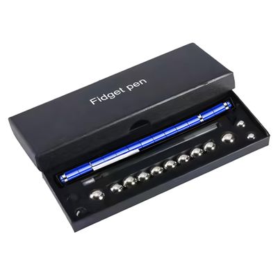 Color Fidget Pen Toy, Sensory Tool EDC Fidgeting Game for Adults, Cool Gadget Best for Stress and Anxiety Relief and Kill Time (Standard Paper Box Set, Navy Blue)