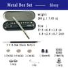 Color Fidget Pen Toy, Sensory Tool EDC Fidgeting Game for Adults, Cool Gadget Best for Stress and Anxiety Relief and Kill Time (Metal Box Set, Silvery) view 2