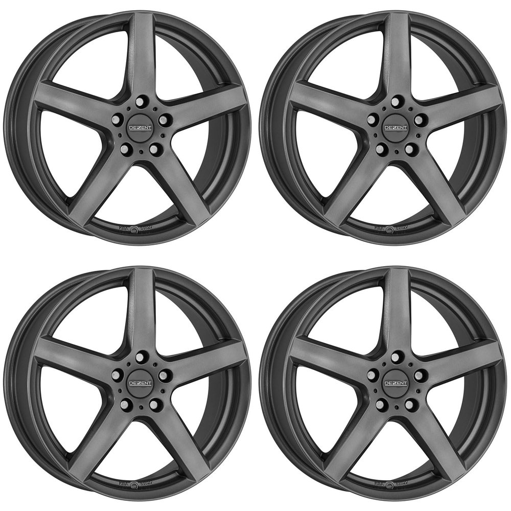 4x Dezent alloy rims TY graphite 7.5Jx17 ET40 5x114.3 compatible with Lexus ES GS IS RC UX