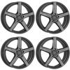 4x Dezent alloy rims TY graphite 7.5Jx17 ET40 5x114.3 compatible with Lexus ES GS IS RC UX view 1