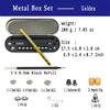 Color Fidget Pen Toy, Sensory Tool EDC Fidgeting Game for Adults, Cool Gadget Best for Stress and Anxiety Relief and Kill Time (Metal Box Set, Golden) view 2