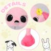 Bubblepompom Flamingo Hat with Ears Moving Jumping Pop Up Beating Hat Plush Holiday Cosplay Dress Up Funny Party Gift for Kids Boys Girls, Pink, 22'' view 3