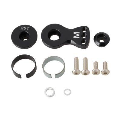 Briny River 25T Aluminium Alloy Servo Saver Horn Arm for 1/10 1/8 1/12 RC Cars (Black)