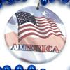 America Flag Medallion Mardi Gras Bead Necklace Cajun New Orleans Louisiana view 2
