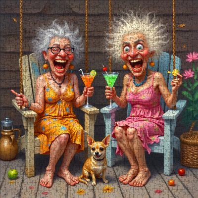1000pcs Jigsaw Puzzle for Adults - Happy Grandma Puzzle, Paper Puzzle for Family Fun & Brain Challenge, for Holidays & Special