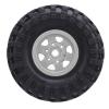 4PCS 1.0 Oval Wheel Hubs Aluminum Alloy Hub and Rubber Tire Set for 1/24 Scale Climbing Car (Silver) view 3