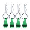 for 1/5 1/8 1/10 1/12 4pcs Body Shell Clip Pin with Fixing Bracket Aluminum Mount Set RC Model Car for Toys Spare Parts Accessories RC Car DIY Parts(Green) view 1