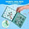 2-in-1 Magnetic Checkers & Tic-Tac-Toe Board Game | Travel Activities for Kids | Foldable Plane and Car Games | Family Fun Travel Essentials for Boy and Girl Over 3 Years view 2