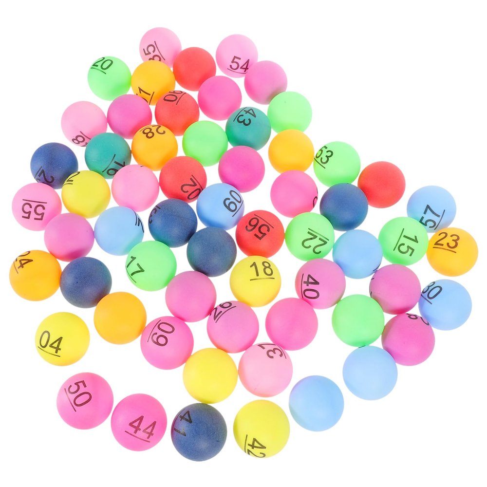 TOYANDONA 60PCS Raffle Drawing Balls Seamless Balls for Fundraisers Parties Classrooms and Events Lightweight Game Props for and Play