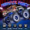 AUUGUU Remote Control Monster Trucks, 2.4GHz All Terrain RC Cars with Light Spray, Birthday Gift for Kids 3 4 5 6 7 8, Toddler Toys for Boys Girls 3+ Year Old view 2