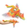 Flavery 3D Printed Dragon with Wings - 18 inch Flying Dragon, XL Articulated Winged Crystal Fidget Toy, Home Decor, Birthday Gift, Desk Pet (Crystal Summer Dream) view 1