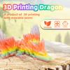 Flavery 3D Printed Dragon with Wings - 18 inch Flying Dragon, XL Articulated Winged Crystal Fidget Toy, Home Decor, Birthday Gift, Desk Pet (Crystal Summer Dream) view 3
