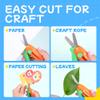 Retractable Safety Scissors for Kids, 3Pcs Scissors for Toddler Ages 3 4 5 6 7, Cute Small Art Crafts Cutting Tools view 2