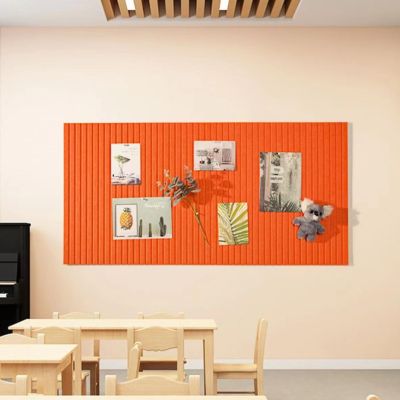 XIUCAI Kids Self Adhesive Felt Activity Board, Student Interactive Learning Tools, Wall Decor for Classroom School Nursery Playroom DIY Art Display, with Safety Pins,Orange red,120 * 180cm