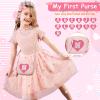 KKXIU Gifts For 3 4 5 6 7 8 Year Old Girls Dress Up Jewelry Kids Toys Toddler Purse Heart Little Girl Bag (N, Pink) view 4