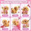 Jovow 14PCS Dog Toys for Kids Girls,Electronic Pretend Puppy Stroller Playset for Toddler,Walking Barking Dog Toy & Feeding Accessories,Birthday Gift for Girls Boys Age 3 4 5 6 7 8 Year Old. view 4