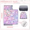 Cute Toddler Nap Mat with Pillow & BlanketSoft Rolled Napping Mats for Boys and Girls, Warm Kids Sleeping Bag Lightweight Slumber Bags for Daycare Preschool Travel (Unicorn) view 4