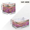 Emelivor Field Mountains Purple Cube Storage Bin Fabric Storage Cubes Large Storage Baskets for Shelves Collapsible Cube Organizer Bins for Shelves Nursery Closet Bedroom Living Room,11 x 11inch view 2