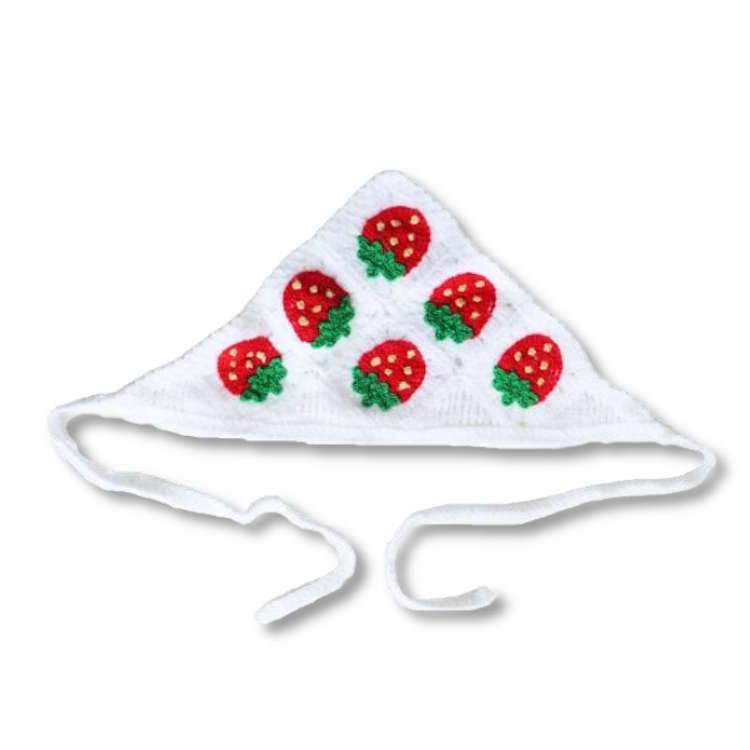 Zoey 641486 Strawberry Sewing Shuka Red Plush Hair Accessory Baboshka Triangle Cloth
