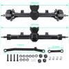 1/24th Aluminum Front&Rear Axles +4mm Extended with Steering Links Upgrade for AXIAL SCX24 Gladiator Deadbolt Bronco JLU C10 view 2