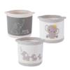 3-Piece Woven Baby Toy Blanket Storage Baskets Laundry Hampers, Elephant Design Foldable Nursery Organizer for Toys Clothes Stuffed Animals, Roomy Sturdy Hamper for Baby Gift Nursery Decor Basket view 1