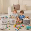 3-Piece Woven Baby Toy Blanket Storage Baskets Laundry Hampers, Elephant Design Foldable Nursery Organizer for Toys Clothes Stuffed Animals, Roomy Sturdy Hamper for Baby Gift Nursery Decor Basket view 2