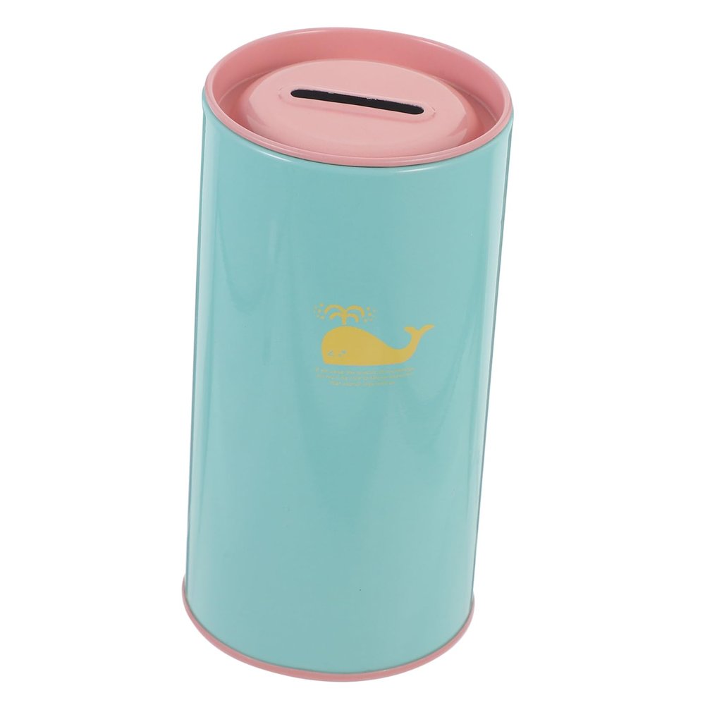 Abaodam Creative Square Metal Piggy Bank for Boys and Girls Cartoon Design Coin Saver Decorative Money Box for Boys for Students and Party Favors