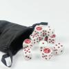 10 Piece D6 dice 16mm Acrylic Dice Set Polyhedral Dice Game Dice for RPG MTG DND Dice Table Games (Red-2) view 2