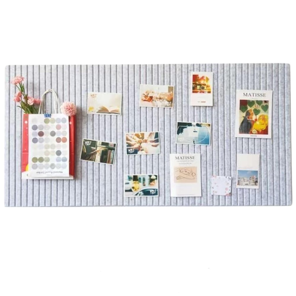XIUCAI Kids Self Adhesive Felt Activity Board, Student Interactive Learning Tools, Wall Decor for Classroom School Nursery Playroom DIY Art Display, with Safety Pins,Silver Gray,30 * 40cm
