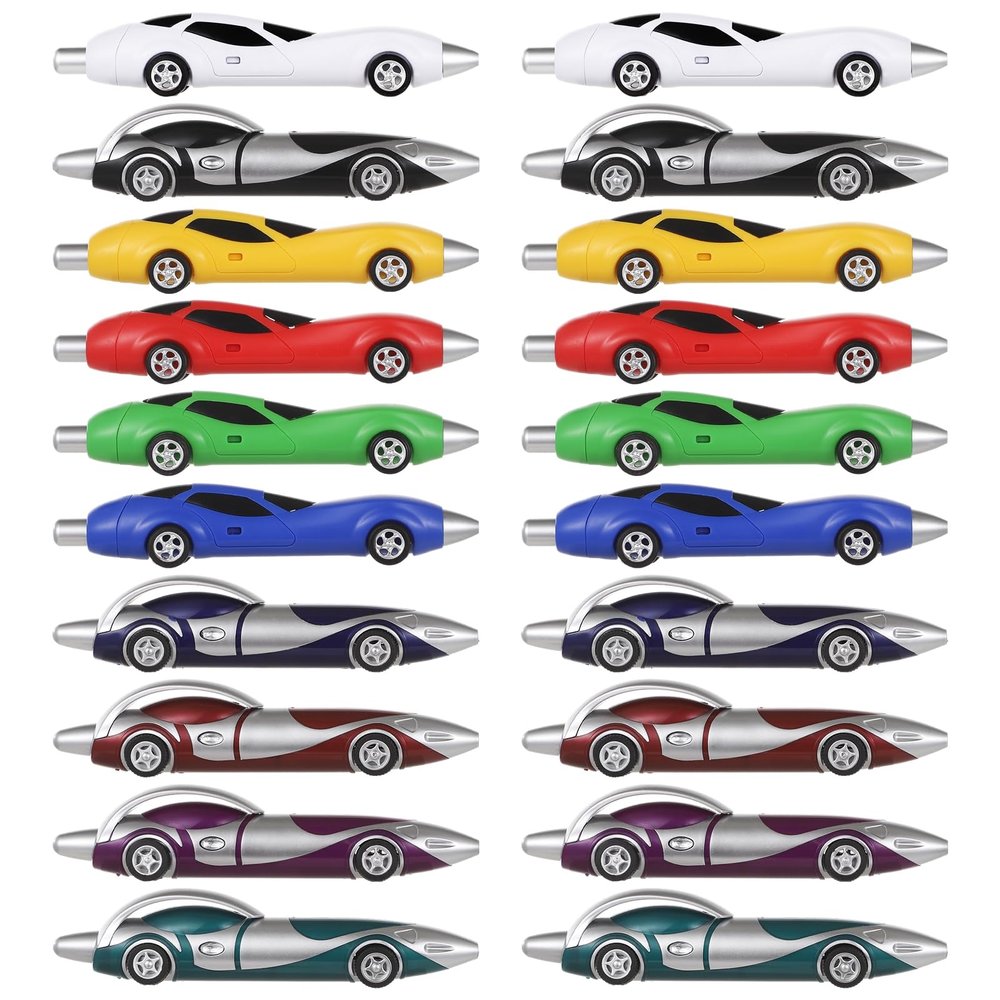 20 Racing Car Pens with Moving Wheels, Fun Office Supplies for Study