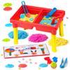 Carolart Sensory Table with Sands, Sand & Water Play Table for KidsIndoor and Outdoor Activity Table, Sensory Bin Toys for Toddlers 3 4 5 6 717x11.5x10.2 Inches view 1