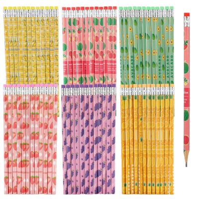 240 Fruit-Patterned Pencils, Vibrant Hb Graphite Pencils with Fruit Designs, Perfect for Classroom Rewards and Student Favors